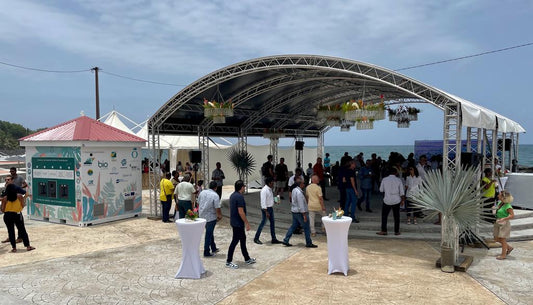 Inauguration de la première fontaine d'eau potable écoconçue en Guadeloupe